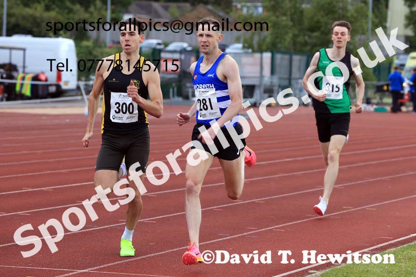 Senior Mens 800 metres, 2024 Northern Senior and Under-20s Track and Field Champs, Middlesbrough.  Photo: David T. Hewitson/Sports for All Pics